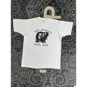 Vintage 90s Fruit Of The Loom Bob Marley Kaya Man Tshirt Size XL Made In USA